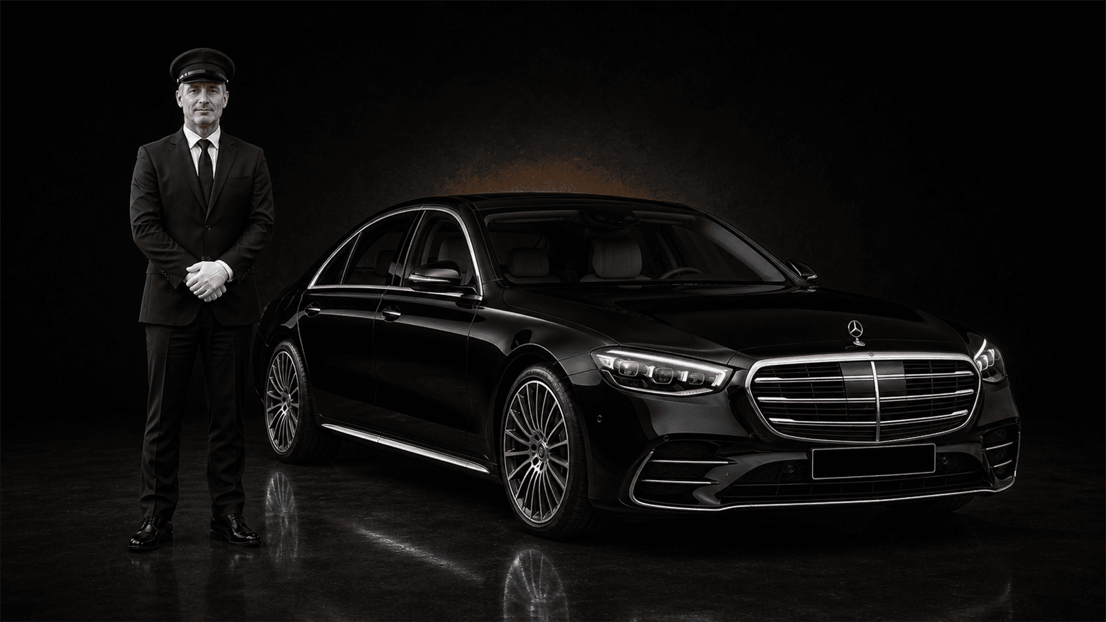 Mercedes S-Class chauffeur vehicle side view