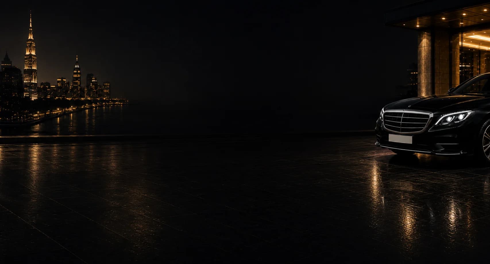 Luxury fleet city background