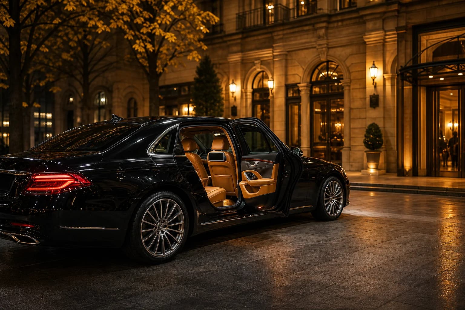 Private chauffeur arrival